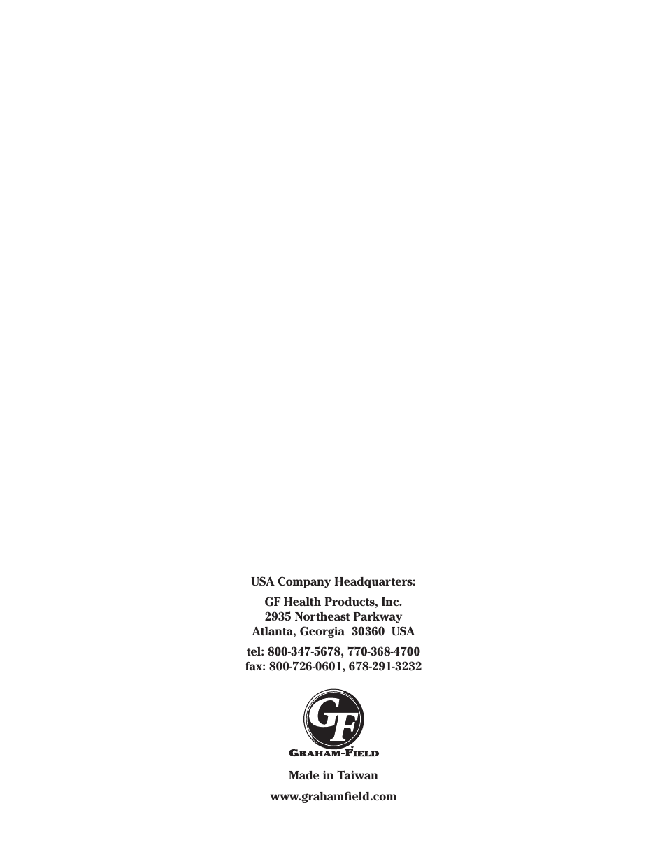 Graham Field LF1030 User Manual | Page 24 / 24