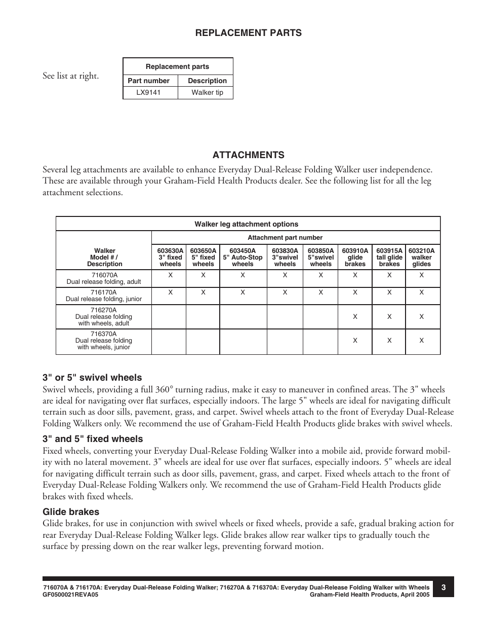 Graham Field EVERYDAY DUAL-RELEASE 716170A User Manual | Page 3 / 4