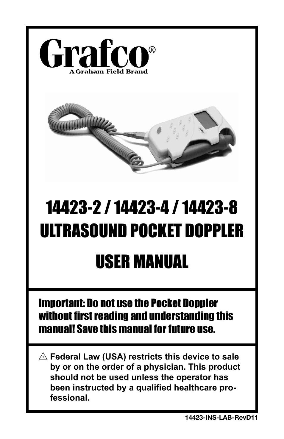 Graham Field GRAFCO 14423-8 User Manual | 44 pages
