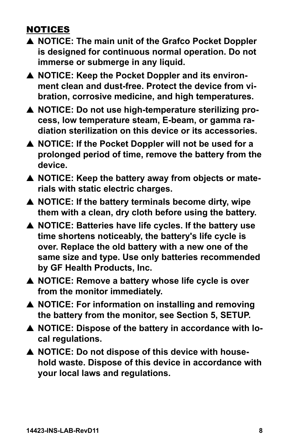 Graham Field GRAFCO 14423-8 User Manual | Page 8 / 44