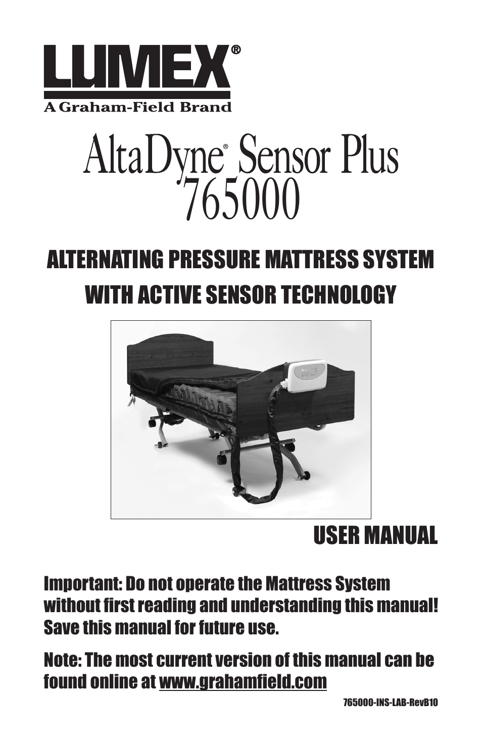 Graham Field ALTADYNE 765000 User Manual | 24 pages
