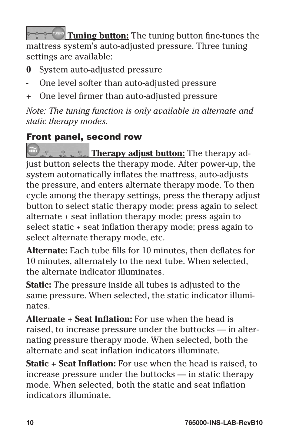 Graham Field ALTADYNE 765000 User Manual | Page 10 / 24