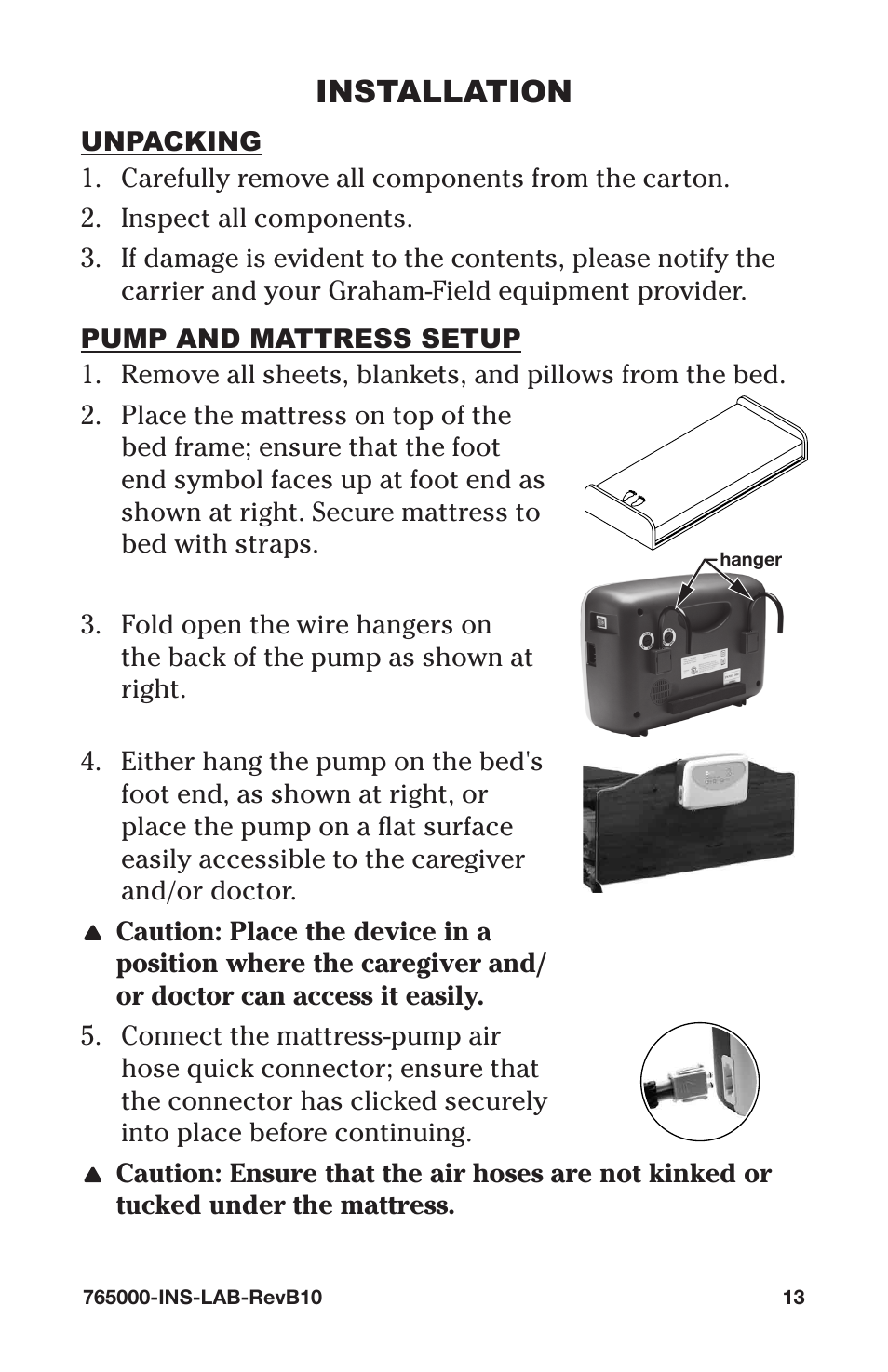 Installation | Graham Field ALTADYNE 765000 User Manual | Page 13 / 24