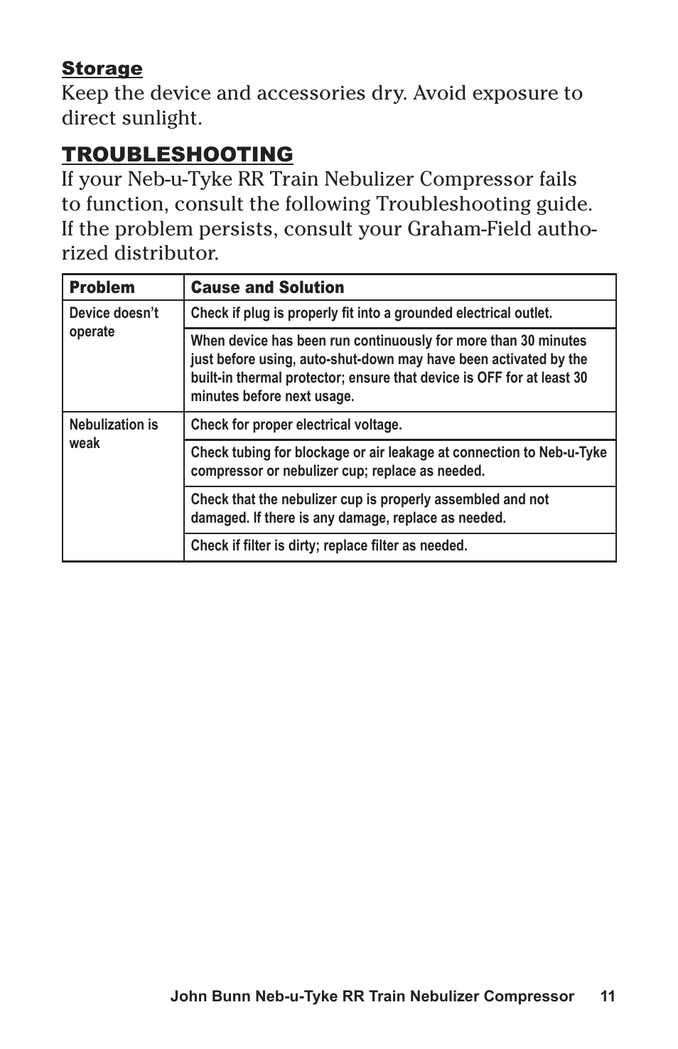 Graham Field NEB-U-TYKE JB0112-164 User Manual | Page 11 / 32