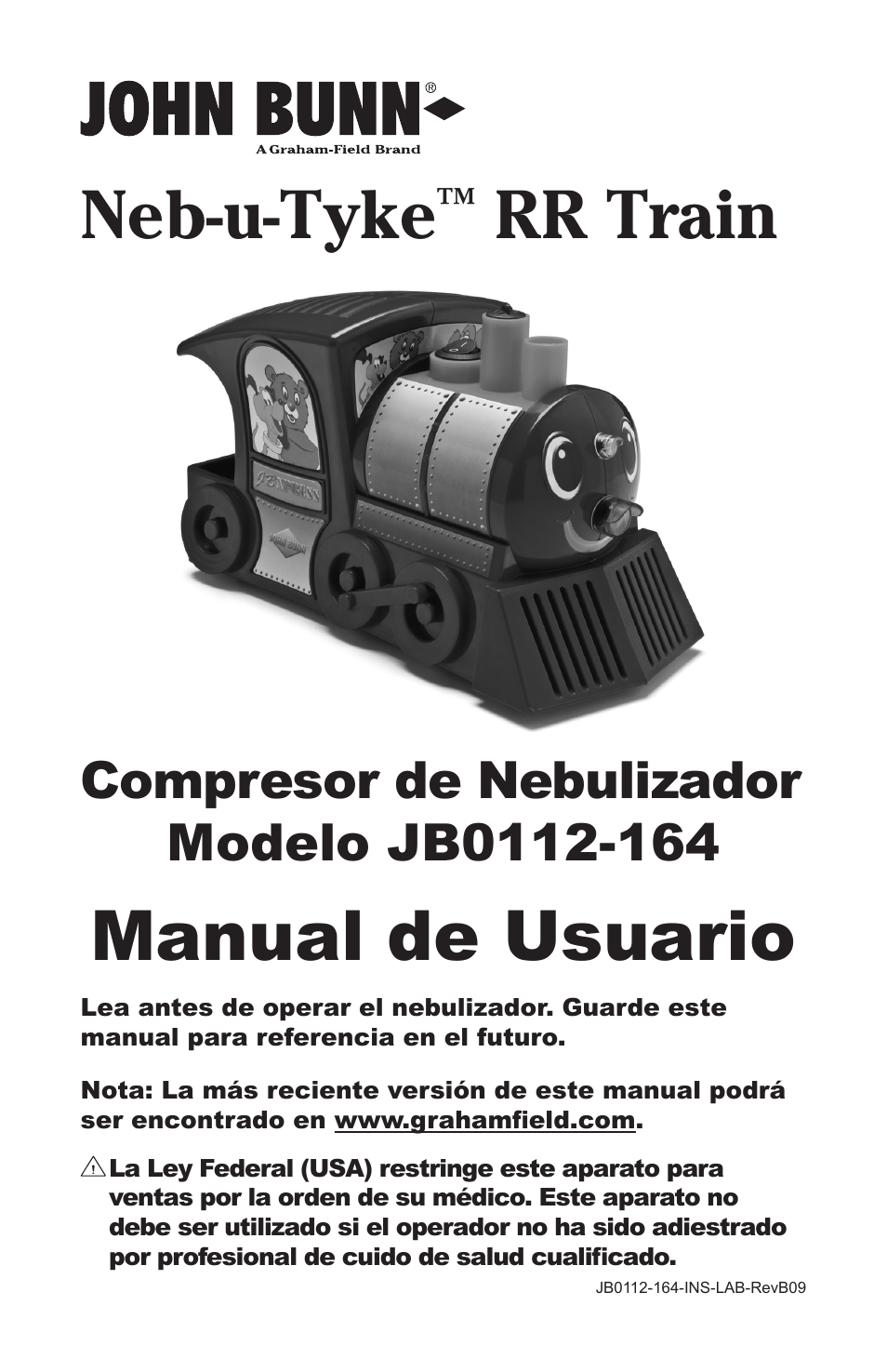 Manual de usuario, Neb-u-tyke, Rr train | Graham Field NEB-U-TYKE JB0112-164 User Manual | Page 17 / 32