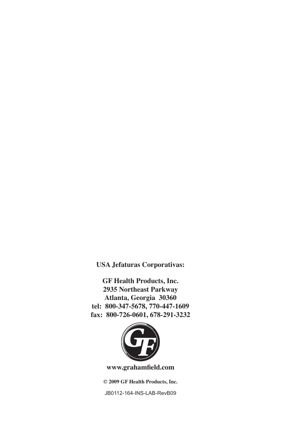 Graham Field NEB-U-TYKE JB0112-164 User Manual | Page 32 / 32