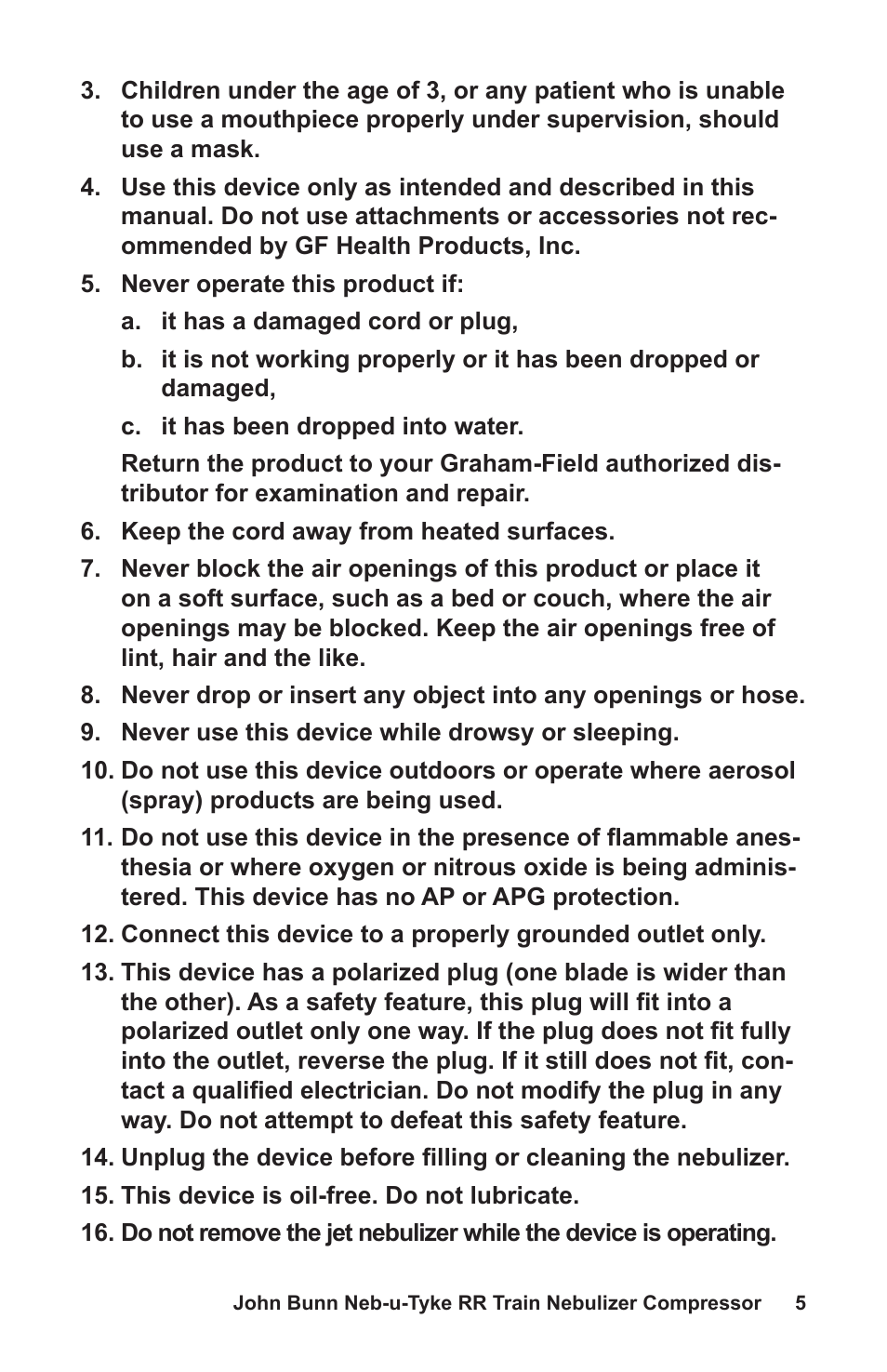 Graham Field NEB-U-TYKE JB0112-164 User Manual | Page 5 / 32