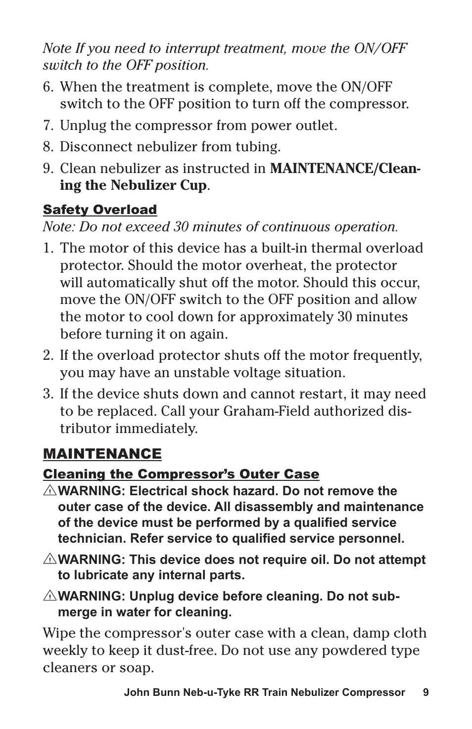 Graham Field NEB-U-TYKE JB0112-164 User Manual | Page 9 / 32
