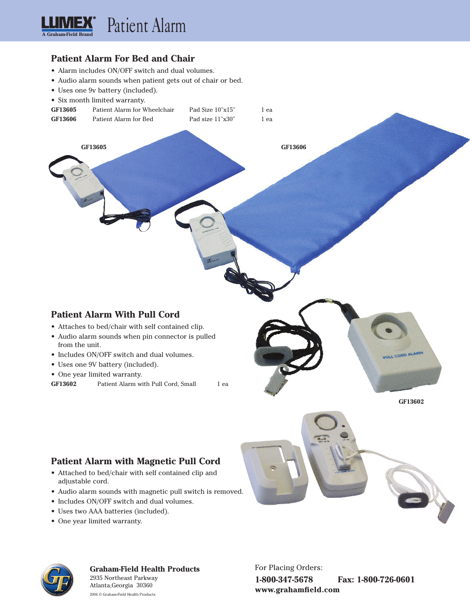 Graham Field GF13605 User Manual | 1 page