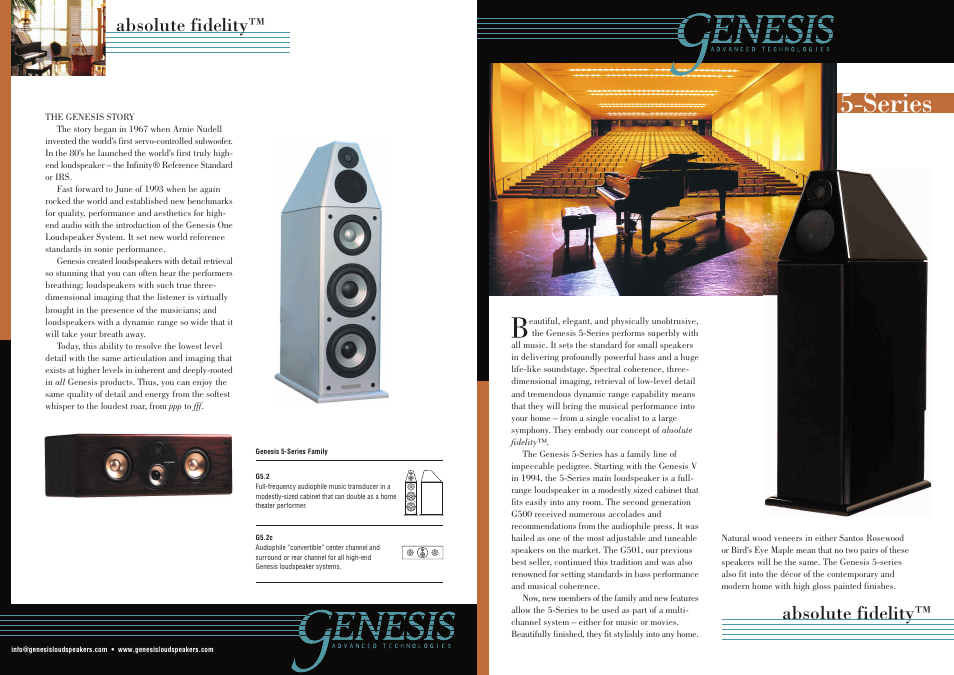 Genesis Advanced Technologies Absolute Fidelity 5 Series User Manual | 2 pages