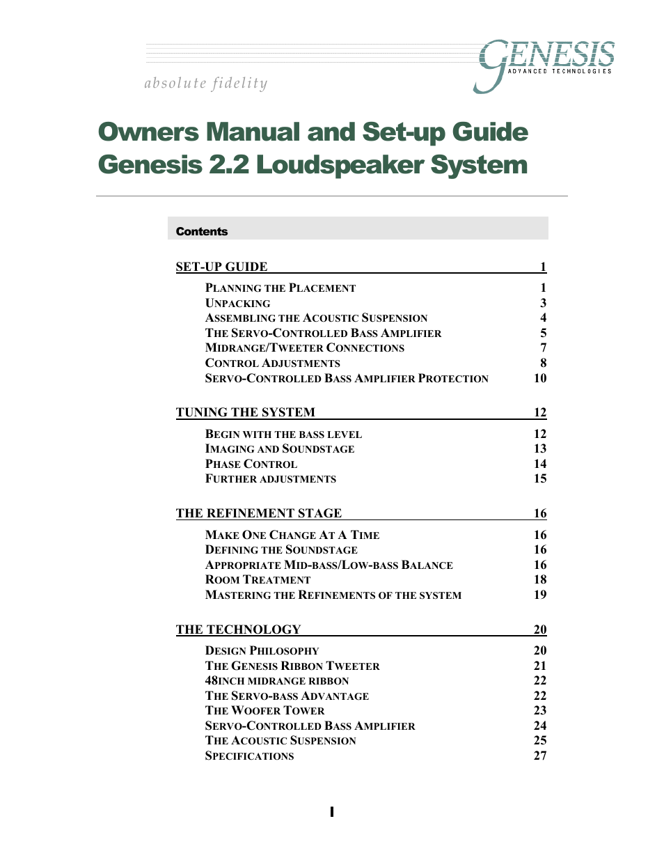 Genesis Advanced Technologies G2.2 User Manual | 30 pages