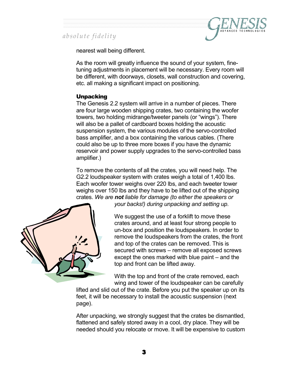 Unpacking, Npacking | Genesis Advanced Technologies G2.2 User Manual | Page 6 / 30