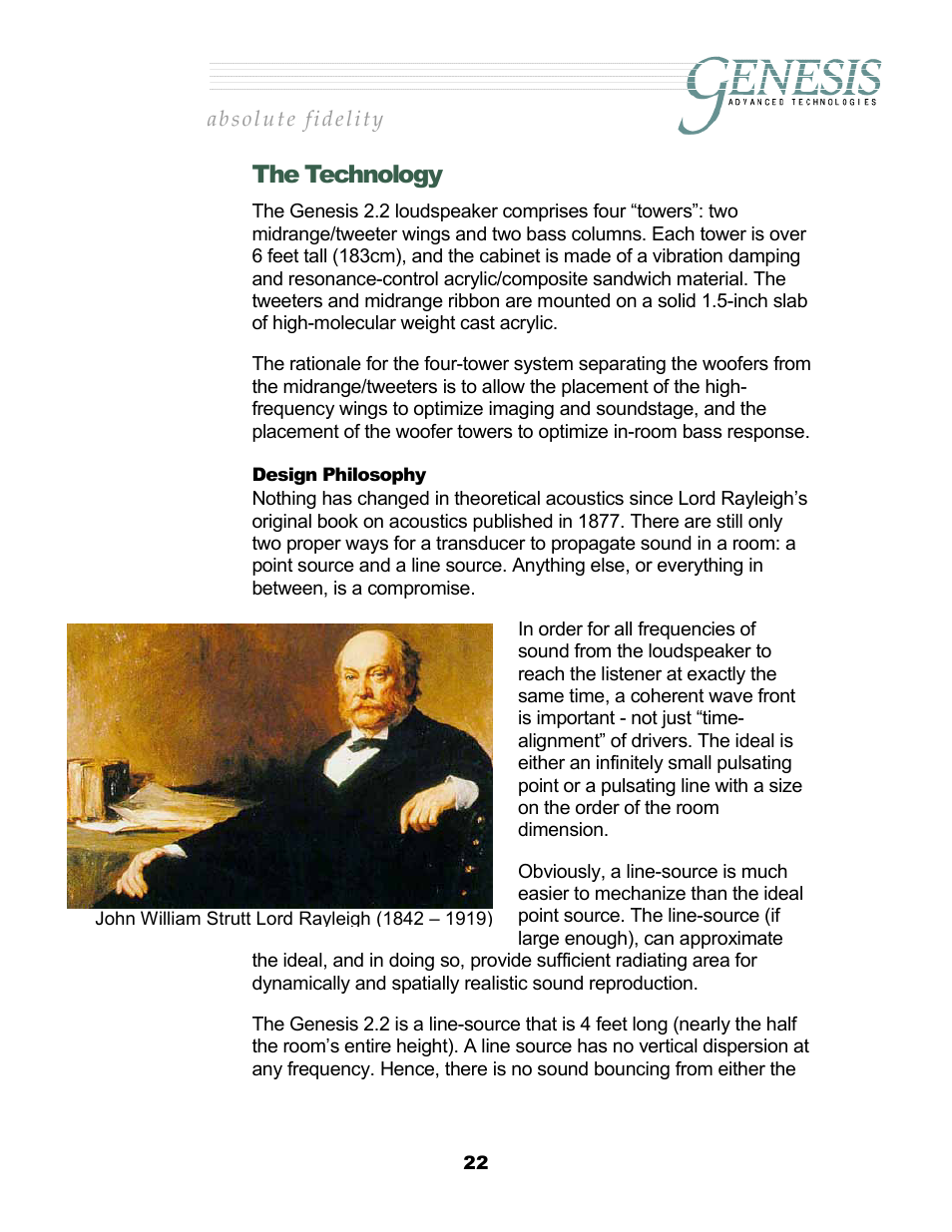 The technology, Design philosophy, Esign | Hilosophy | Genesis Advanced Technologies 2.2 User Manual | Page 26 / 33