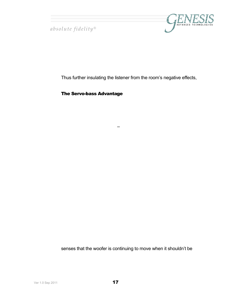 Ervo, Bass, Dvantage | Genesis Advanced Technologies 2JR User Manual | Page 21 / 25