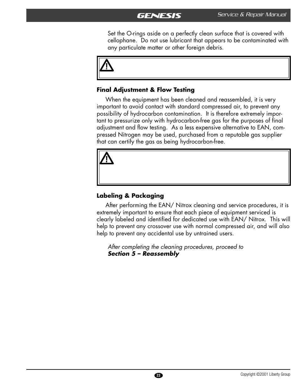Genesis Advanced Technologies ATLAS & YUKON GRXXX & User Manual | Page 23 / 35