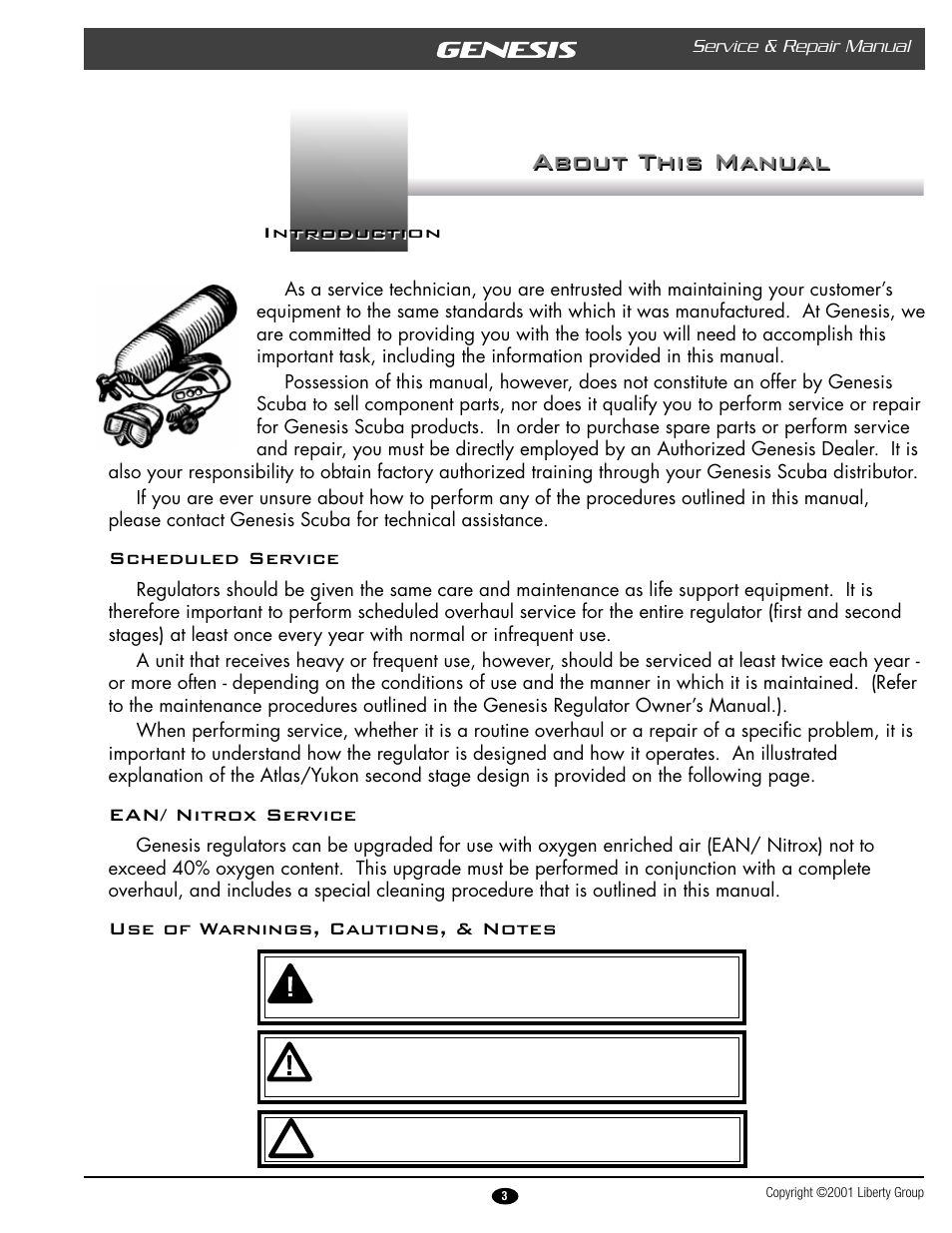 About this manual | Genesis Advanced Technologies ATLAS & YUKON GRXXX & User Manual | Page 3 / 35