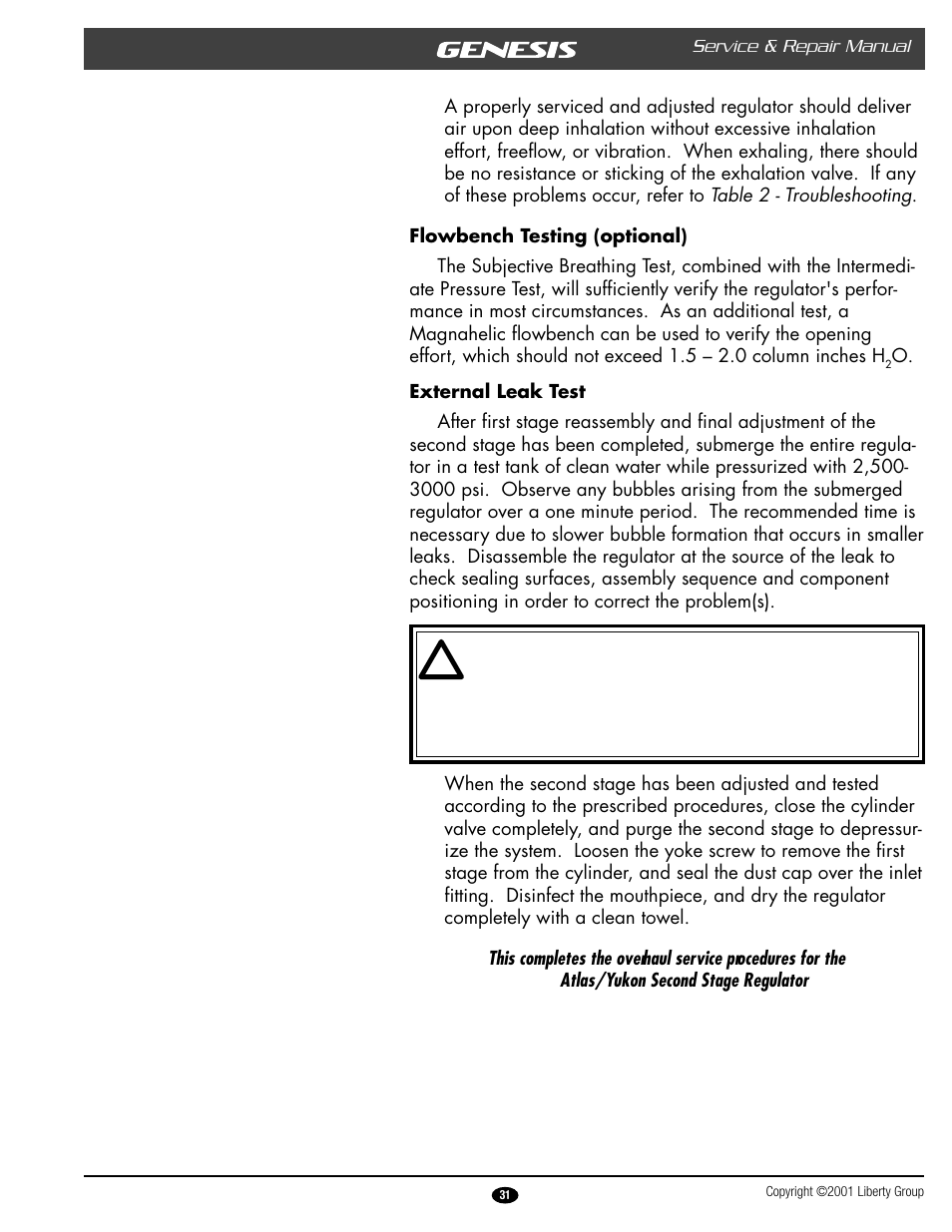 Genesis Advanced Technologies ATLAS & YUKON GRXXX & User Manual | Page 31 / 35