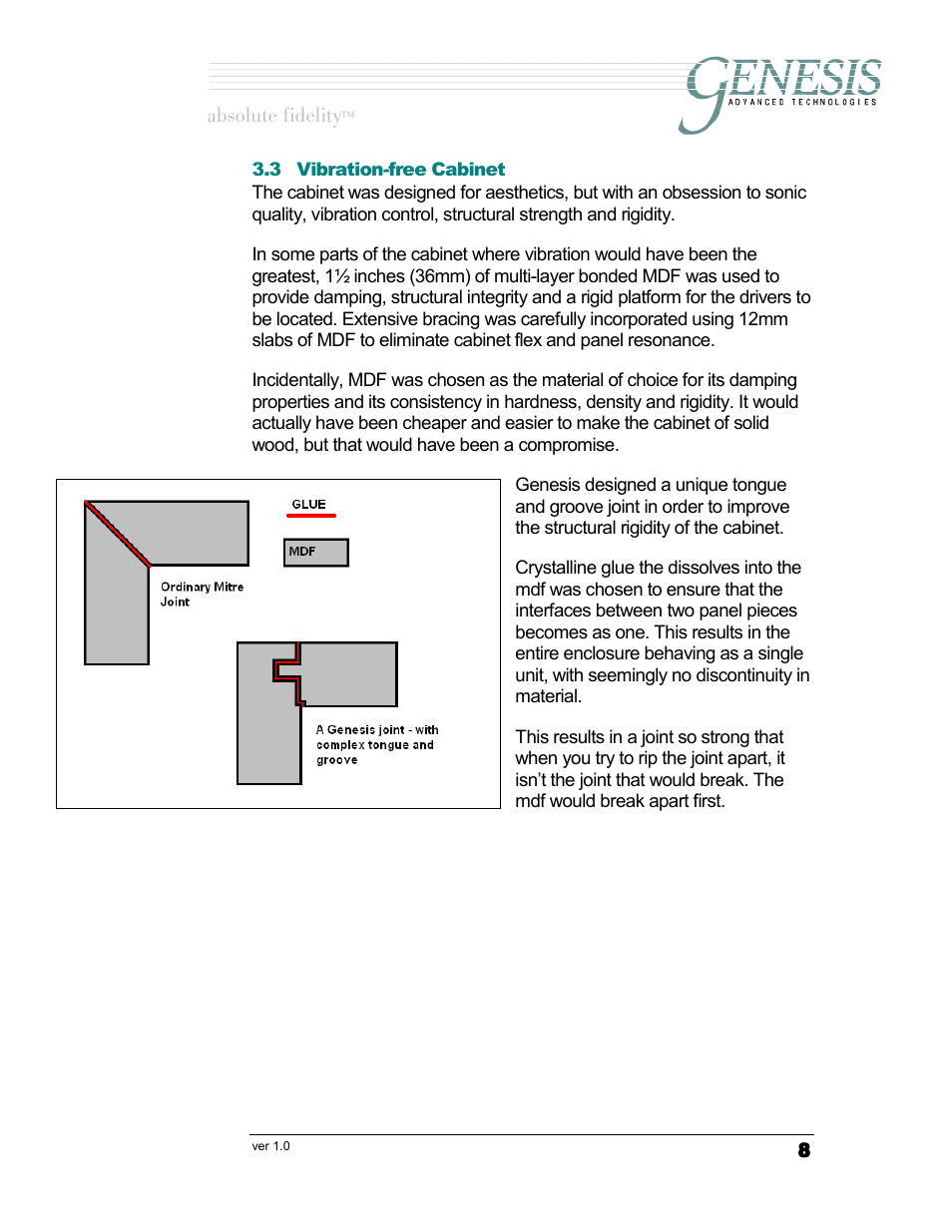Vibration-free cabinet, Ibration, Free | Abinet, Длздмнй=сбзйдбну | Genesis Advanced Technologies G6.1sr User Manual | Page 8 / 9