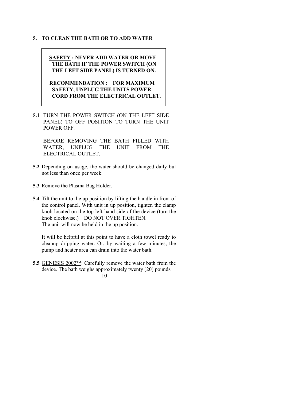 Genesis Advanced Technologies 2002 User Manual | Page 10 / 22