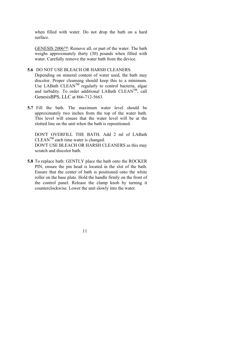 Genesis Advanced Technologies 2002 User Manual | Page 11 / 22