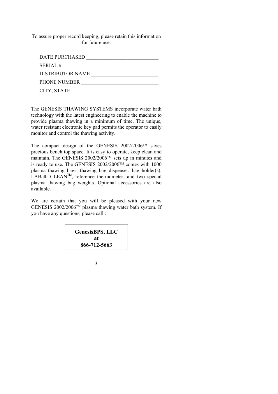 Genesis Advanced Technologies 2002 User Manual | Page 3 / 22