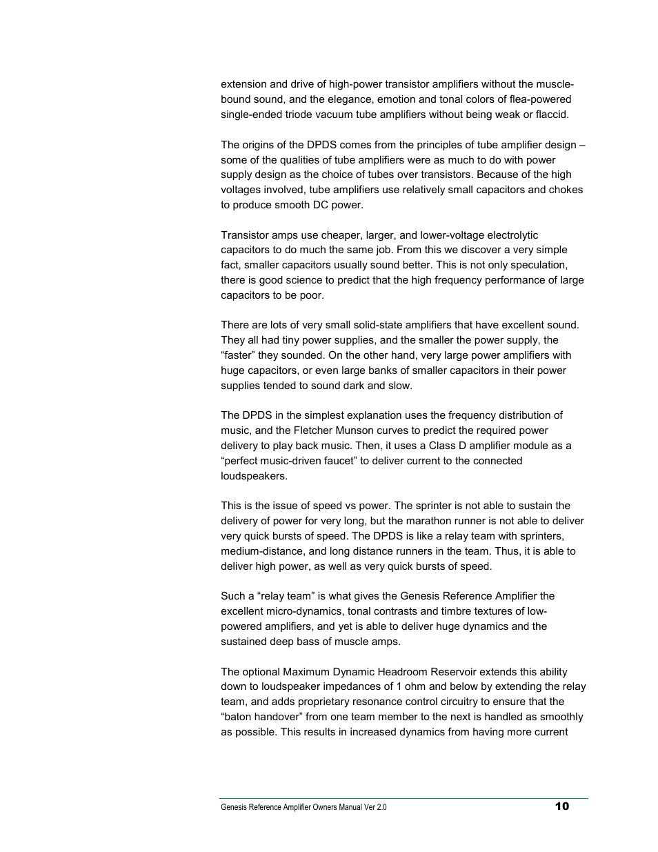 Genesis Advanced Technologies Genesis Reference-Series Amplifier None User Manual | Page 11 / 15