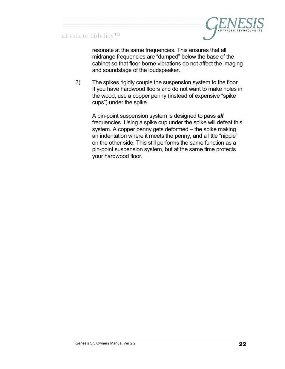 Длздмнй=сбзйдбну | Genesis Advanced Technologies GENESIS 5.3 User Manual | Page 23 / 24