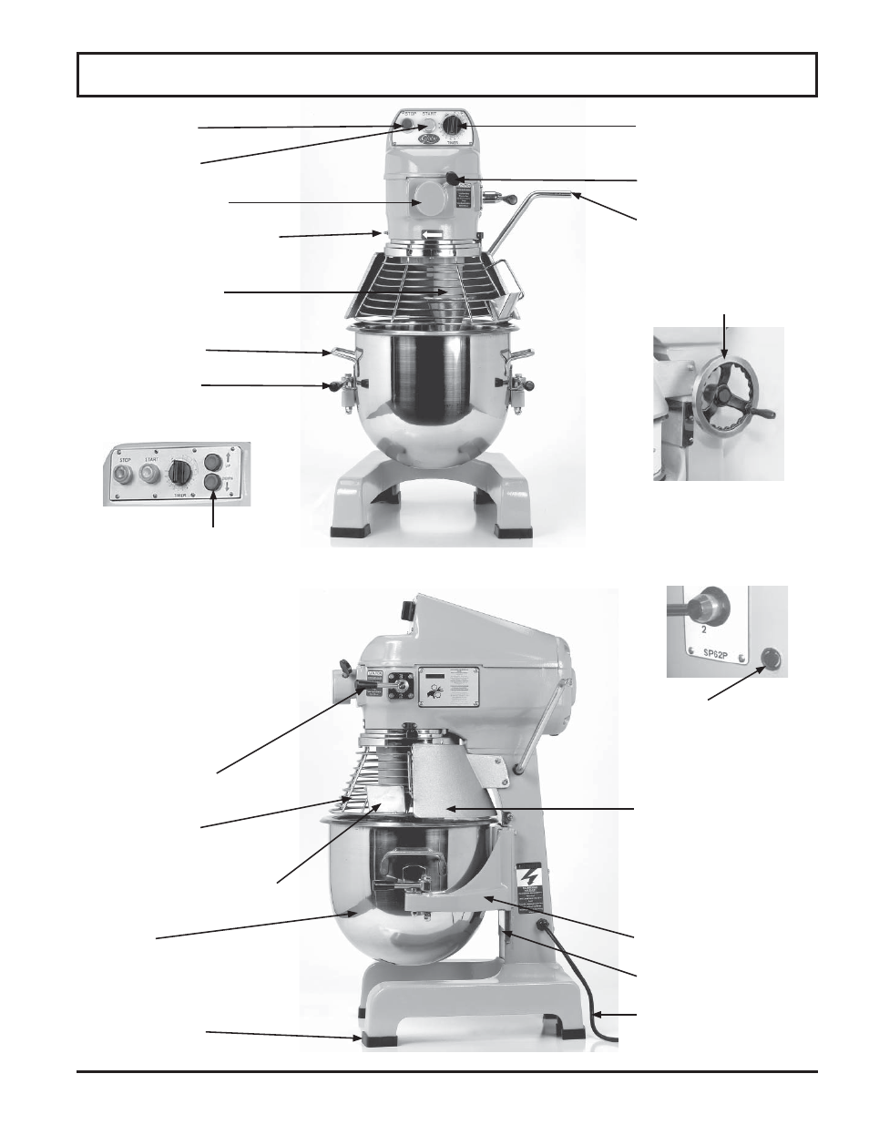 Key components of the mixer | Globe SP25 User Manual | Page 4 / 15