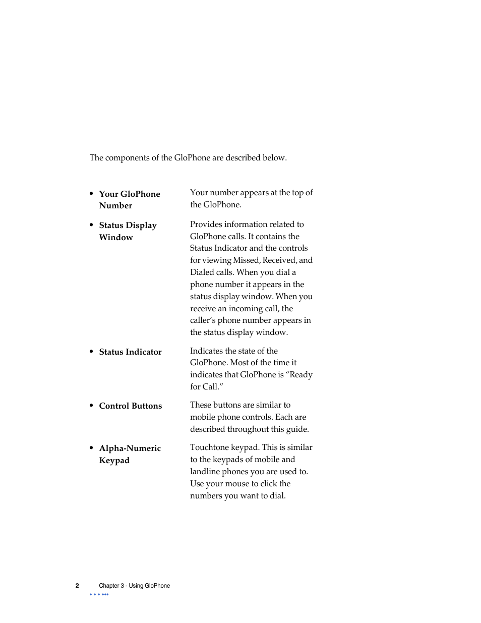 Globe GloPhone tglo User Manual | Page 8 / 21