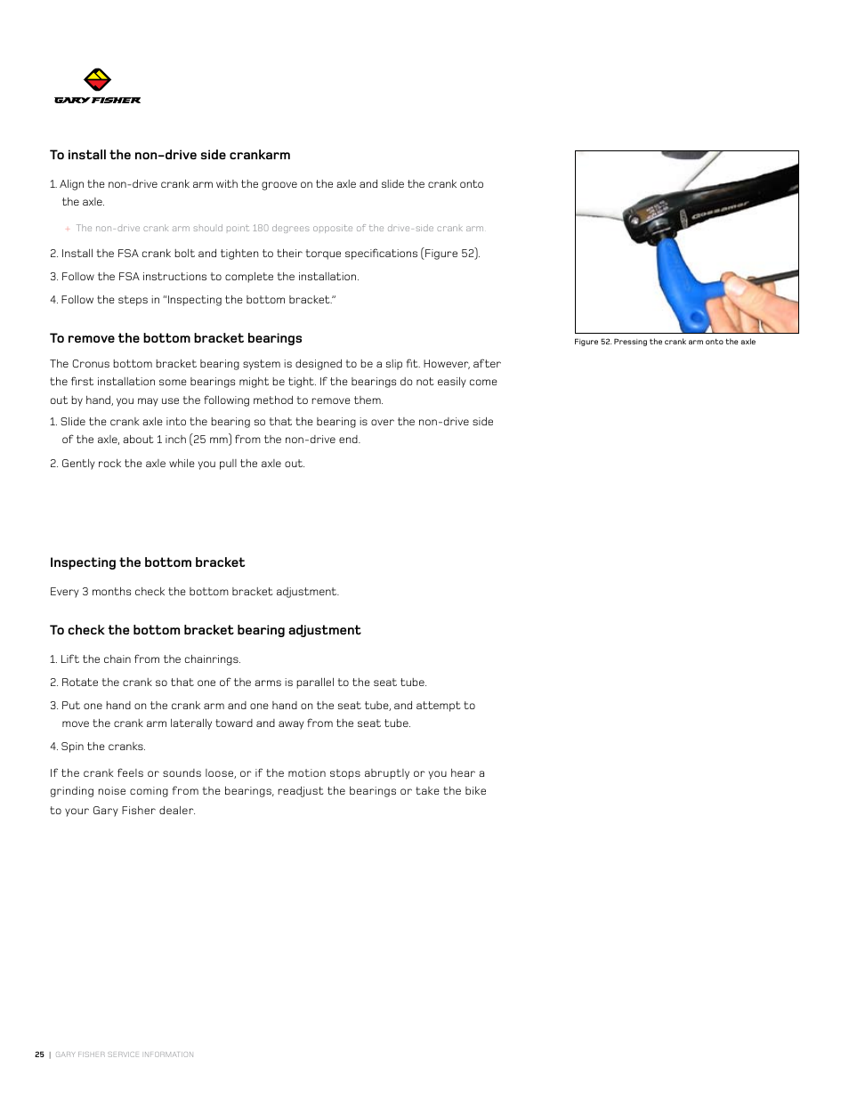 Gary Fisher Cronos User Manual | Page 25 / 27