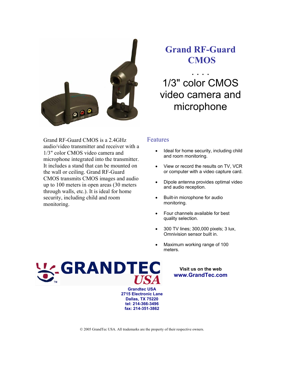 GrandTec CMS-4000 User Manual | 1 page