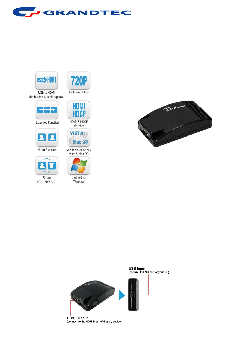 GrandTec GHD-2000 User Manual | 4 pages