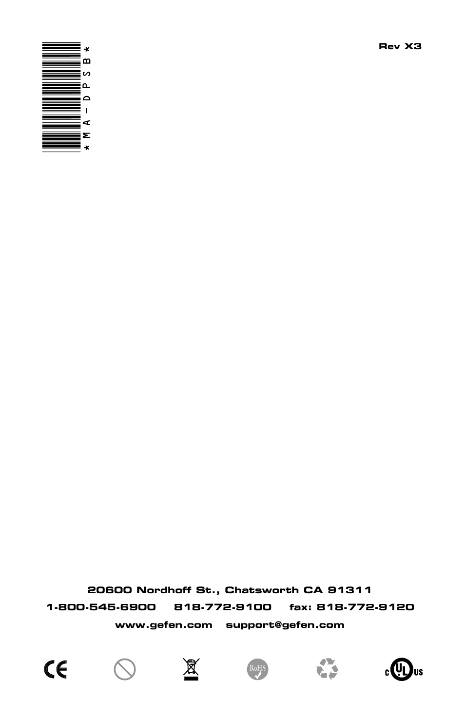 Gefen EXT-DPSB-75 User Manual | Page 11 / 11