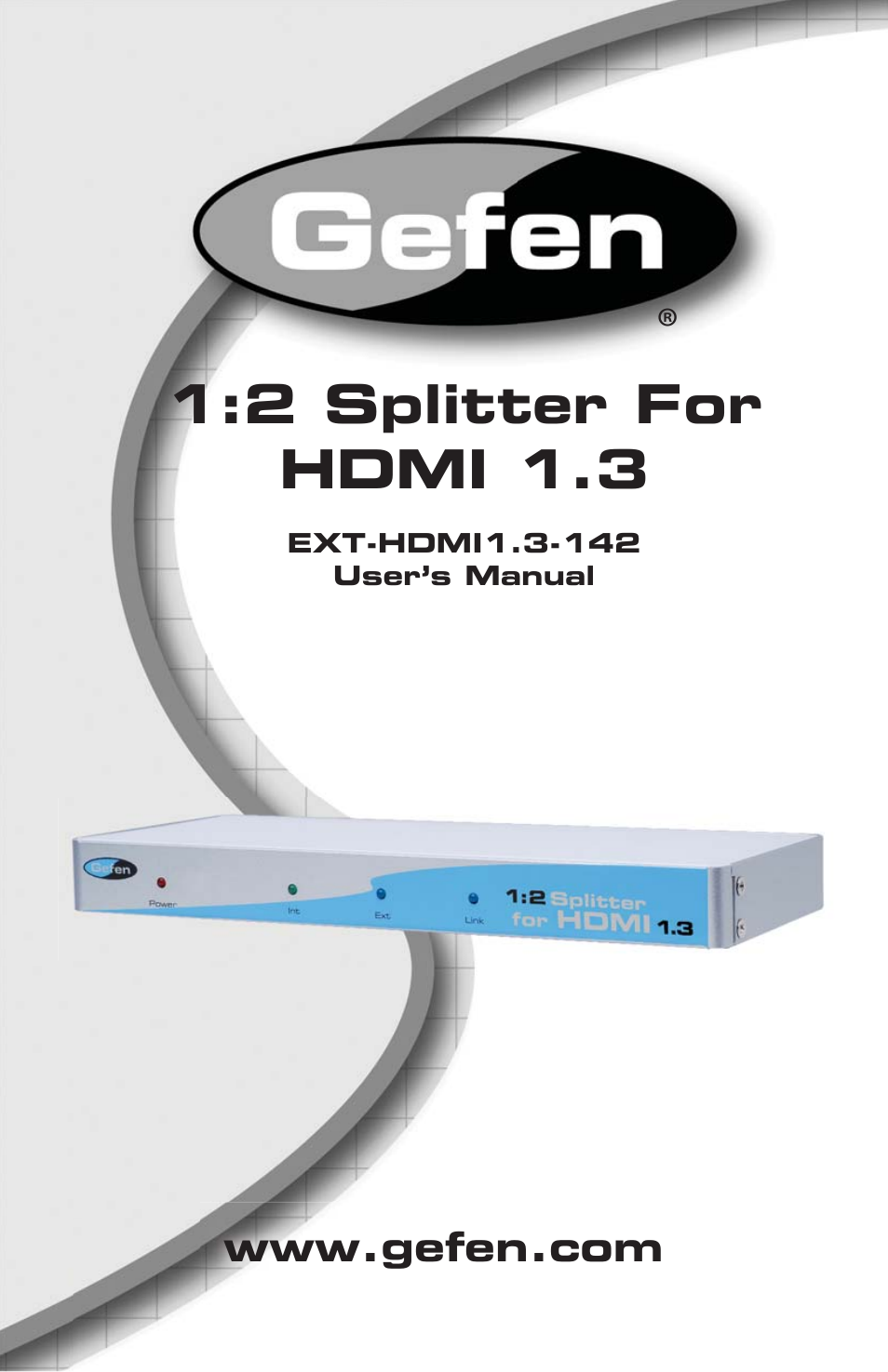 Gefen EXT-HDMI1.3-142 User Manual | 13 pages