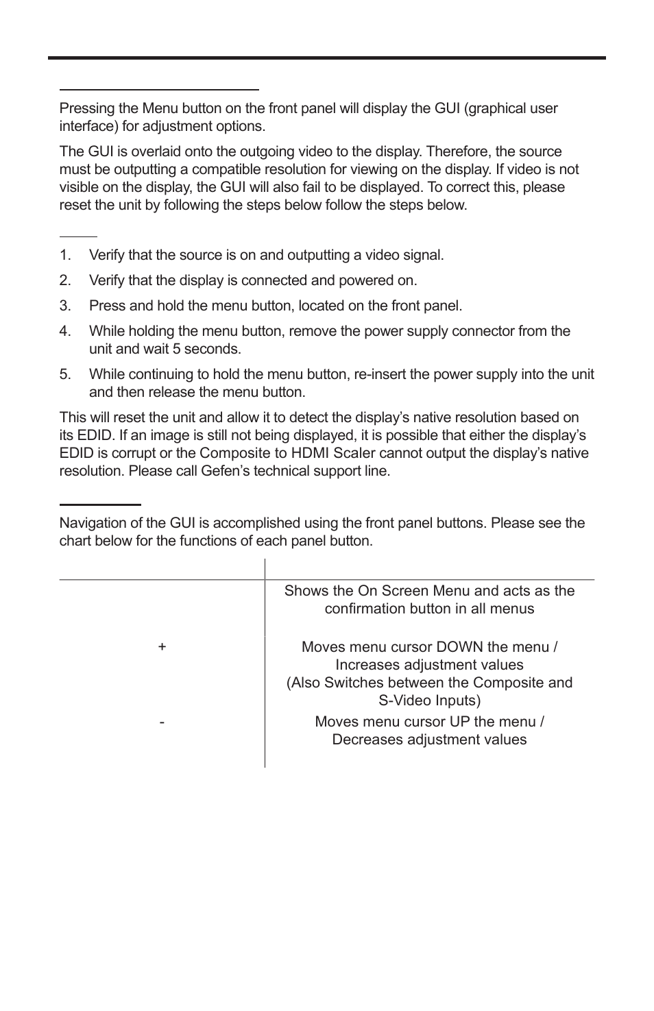 Configuring the composite to hdmi scaler | Gefen GTV-COMPSVID-2-HDMIS User Manual | Page 10 / 17