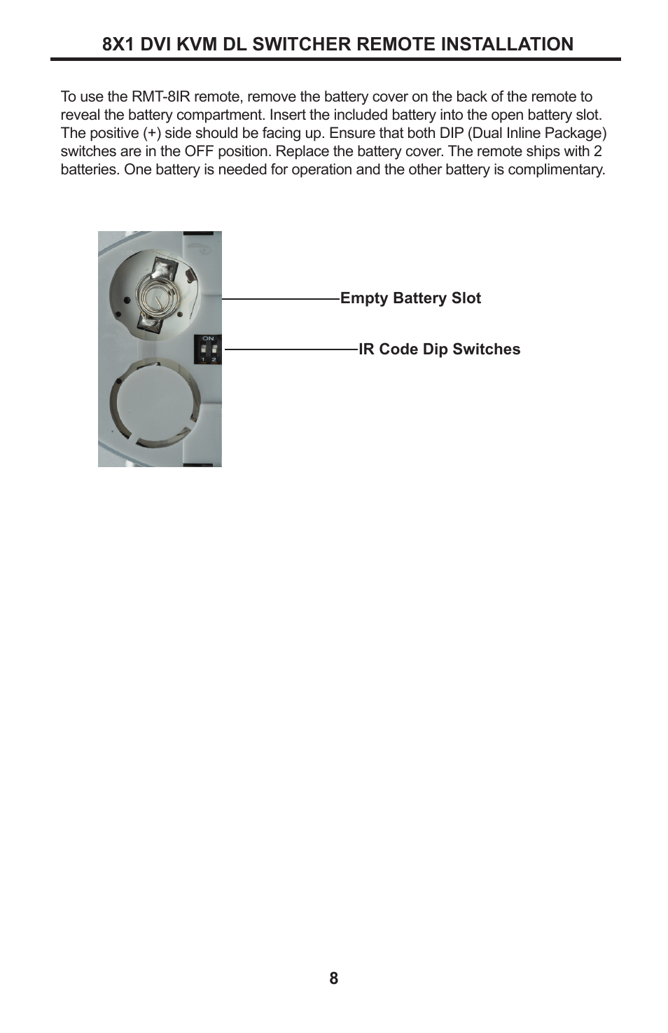 8 8x1 dvi kvm dl switcher remote installation, 8x1 dvi kvm dl switcher remote installation | Gefen EXT-DVIKVM-841DL User Manual | Page 12 / 32