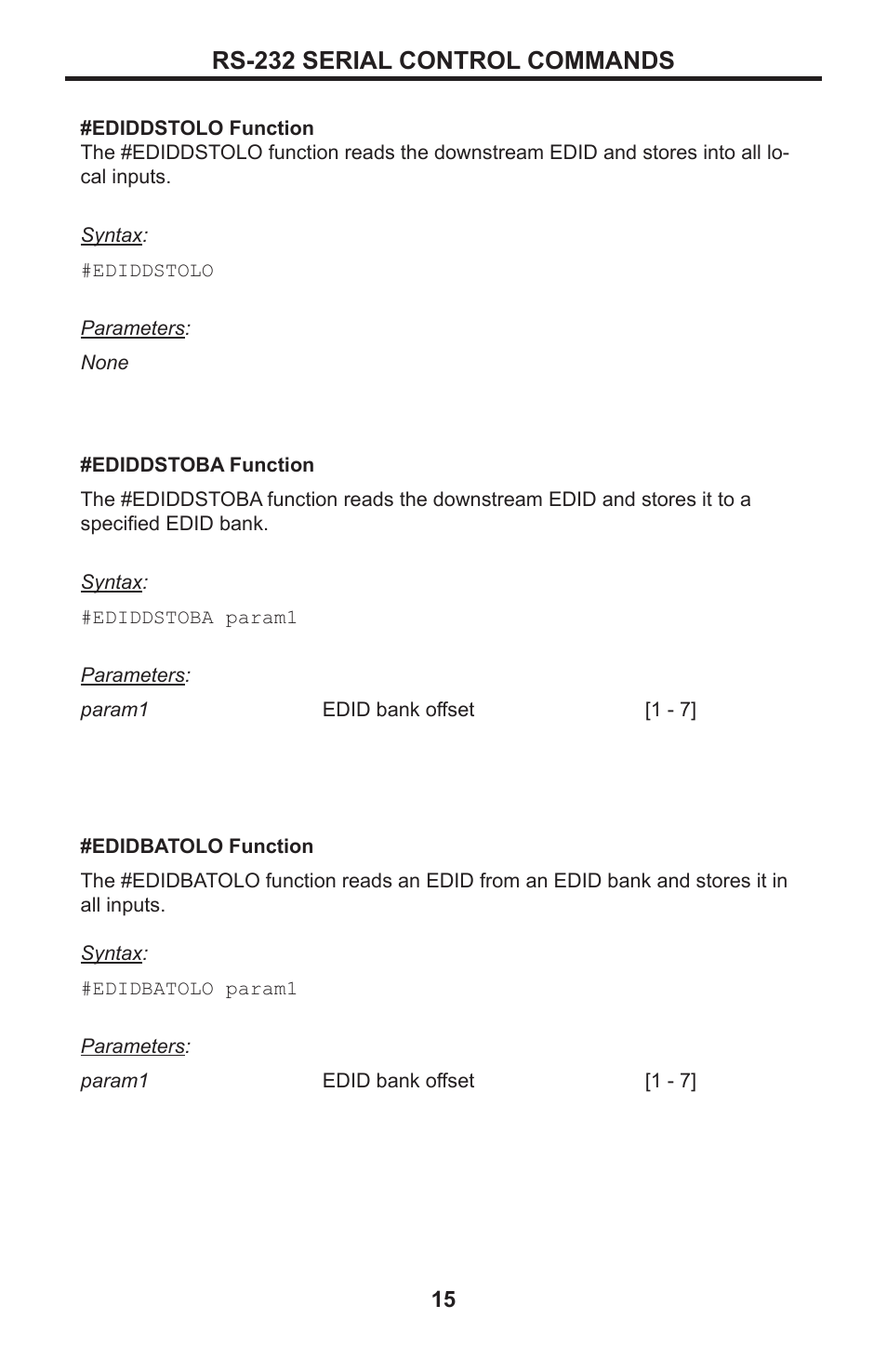 Rs-232 serial control commands | Gefen EXT-DVIKVM-841DL User Manual | Page 19 / 32