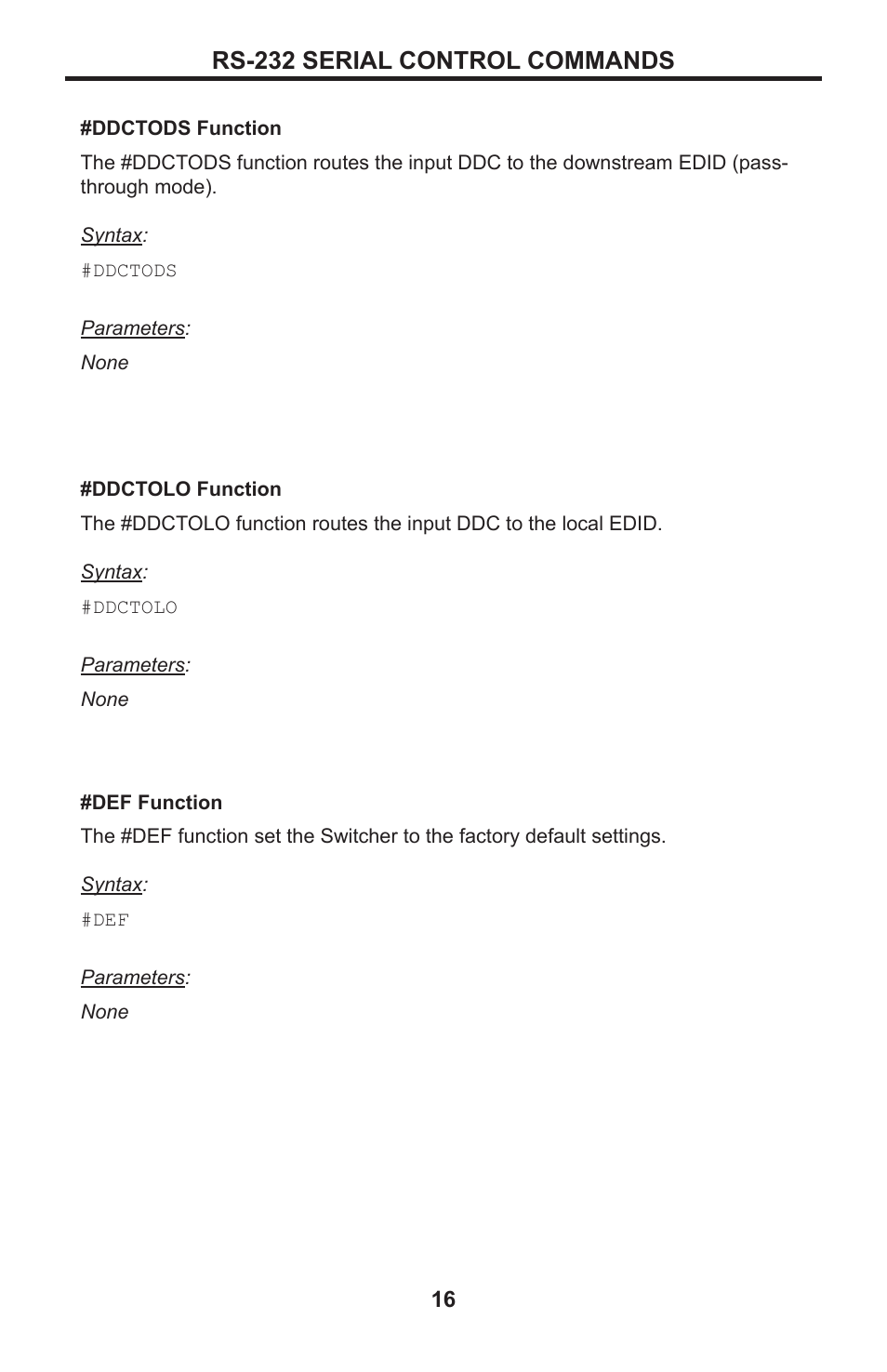 14 rs-232 serial control commands, Rs-232 serial control commands | Gefen EXT-DVIKVM-841DL User Manual | Page 20 / 32