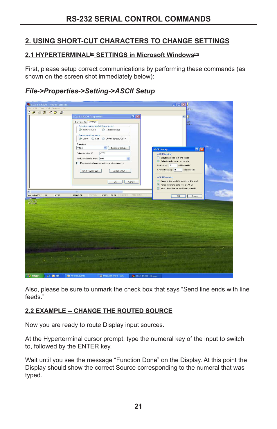 Rs-232 serial control commands | Gefen EXT-DVIKVM-841DL User Manual | Page 25 / 32