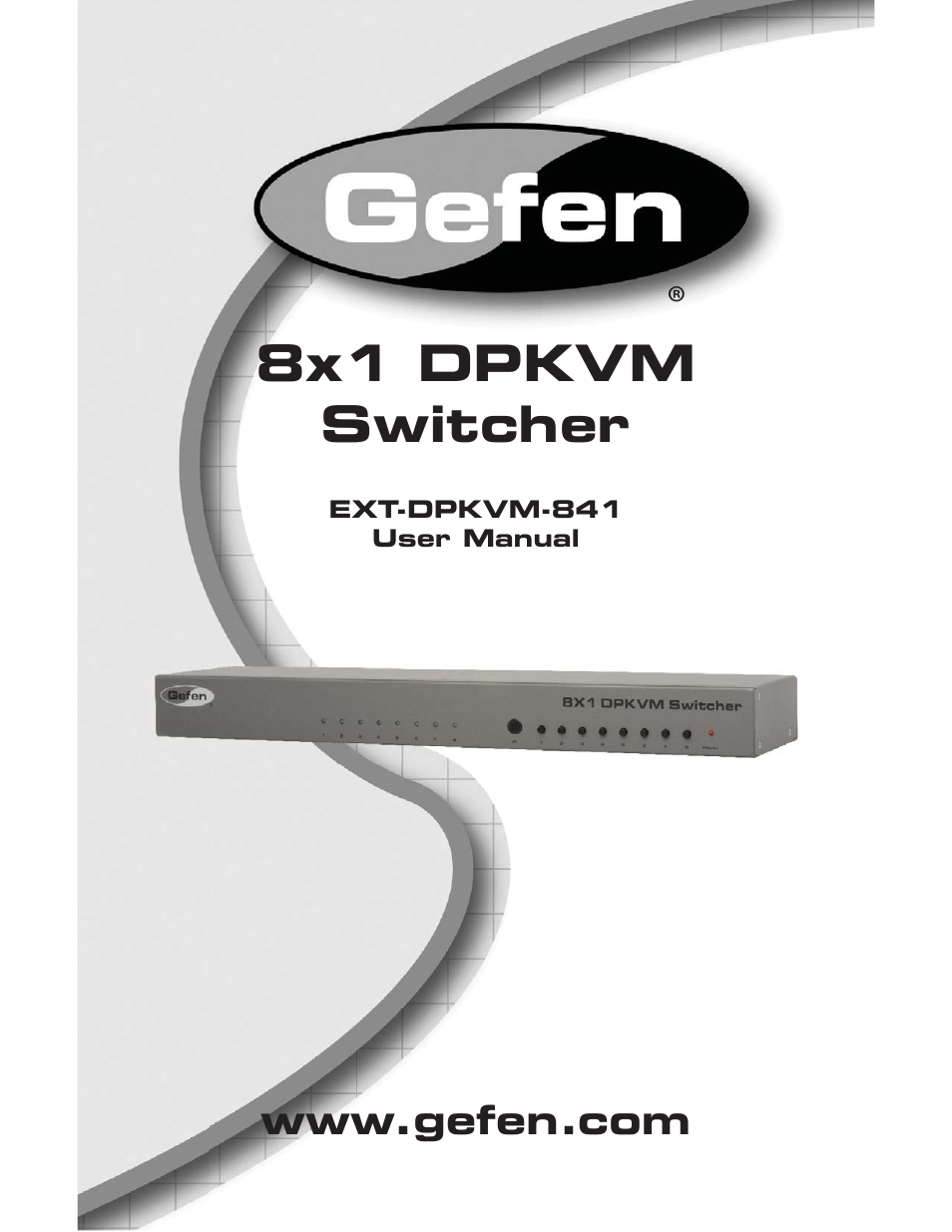 Gefen EXT-DPKVM-841 User Manual | 33 pages