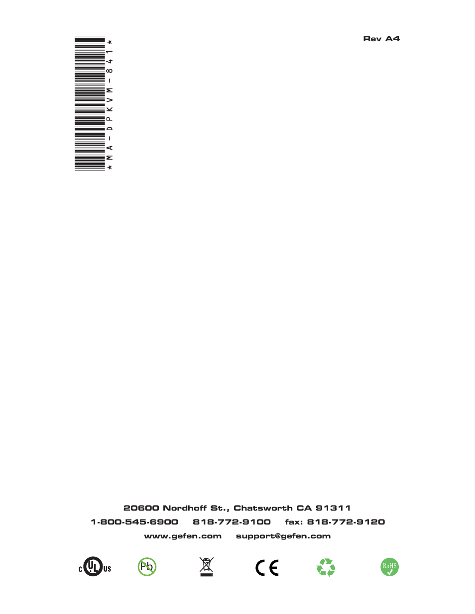 Gefen EXT-DPKVM-841 User Manual | Page 33 / 33