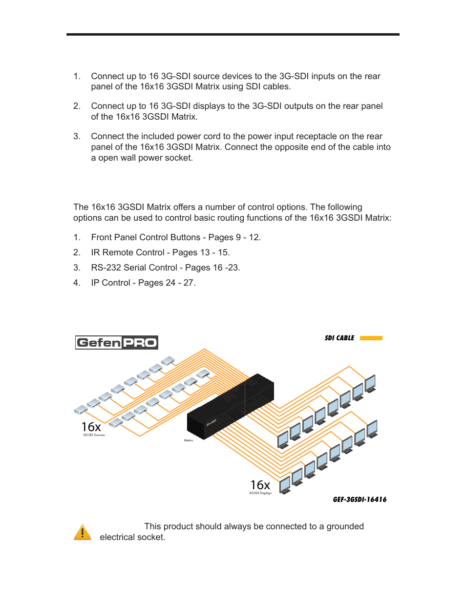 Gefen GEF-3GSDI-16416 User Manual | Page 11 / 39