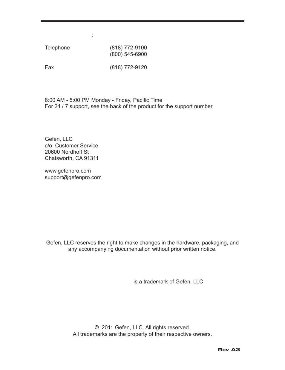 Asking for assistance | Gefen GEF-3GSDI-16416 User Manual | Page 2 / 39