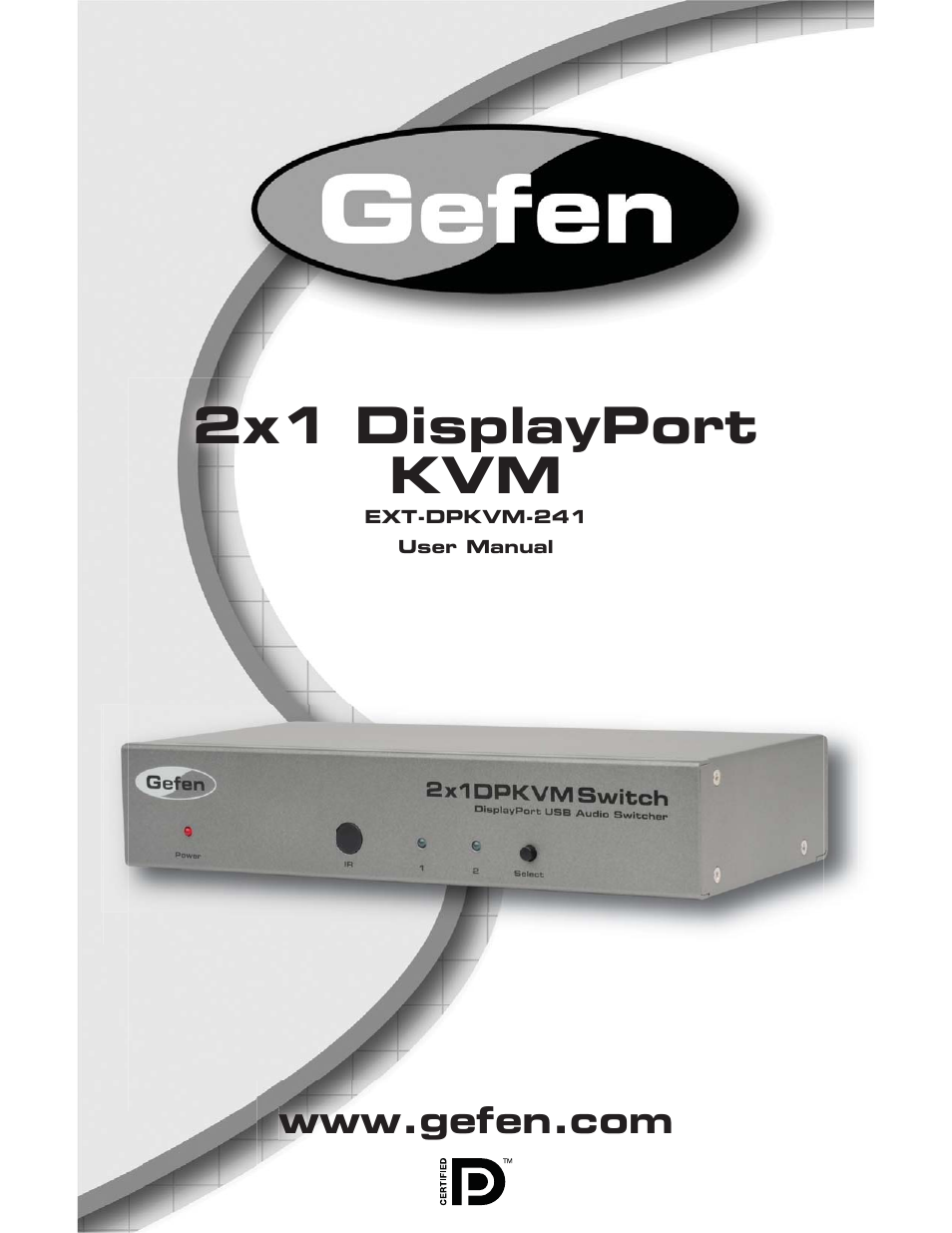 Gefen EXT-DPKVM-241 User Manual | 19 pages