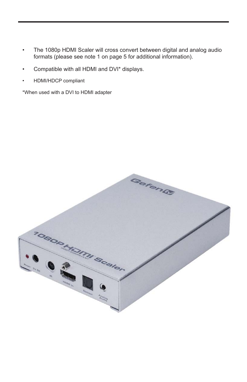 Gefen GTV-HDMI-1080PS User Manual | Page 5 / 14