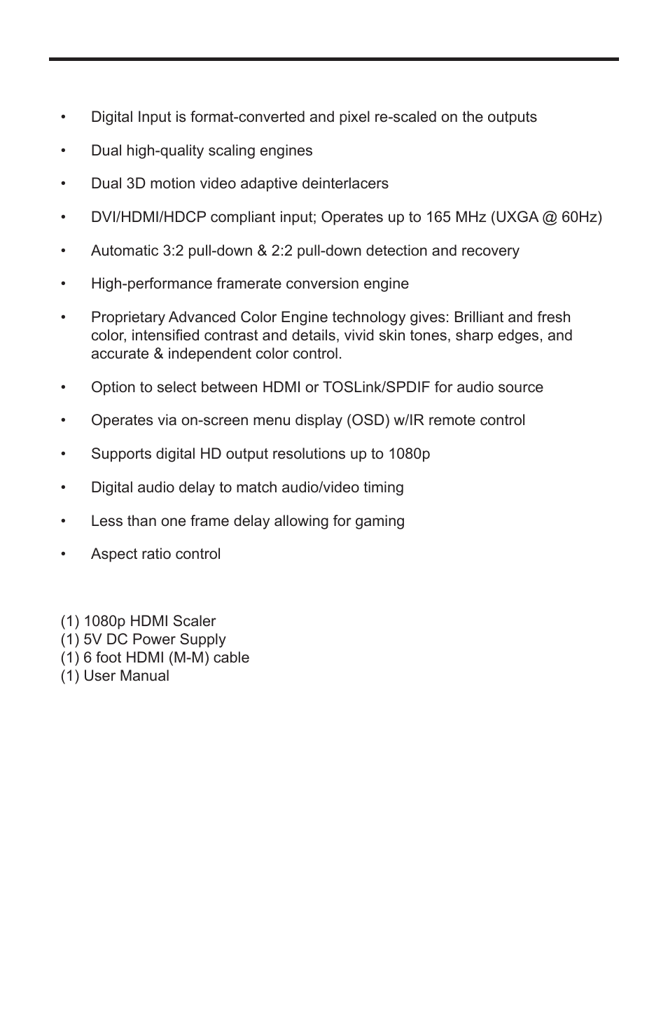 Features | Gefen GTV-HDMI-1080PS User Manual | Page 7 / 14
