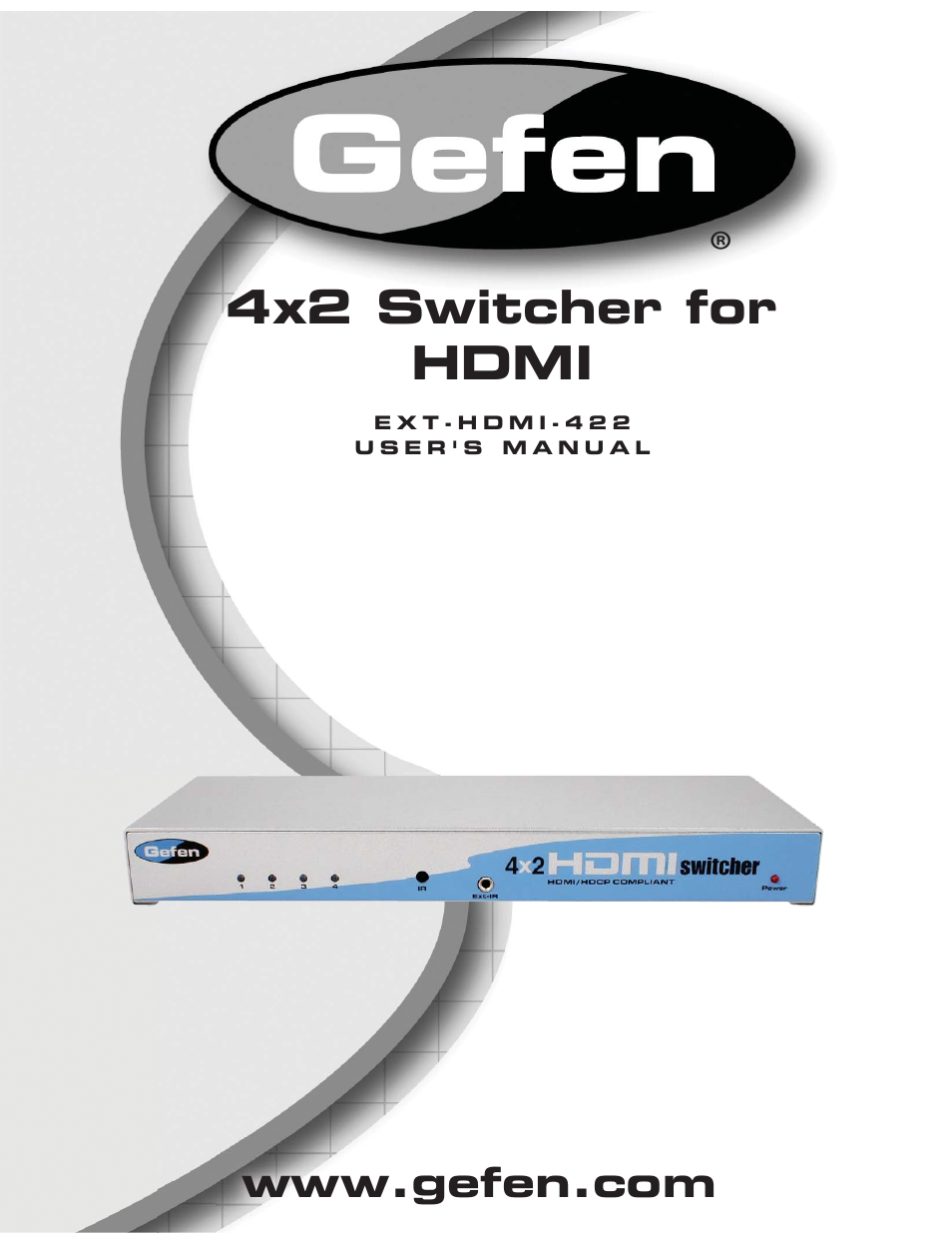 Gefen 4x2 HDMI User Manual | 16 pages