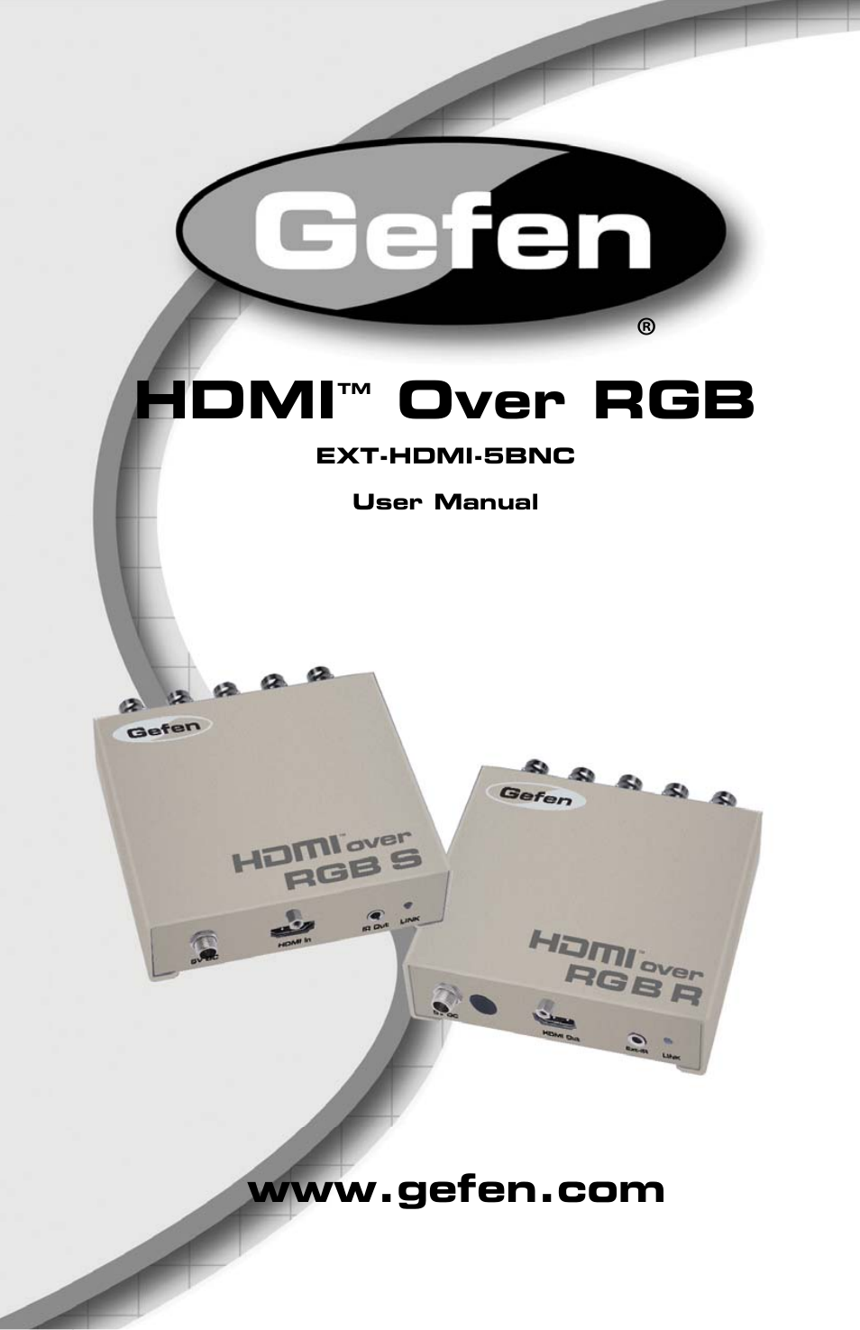 Gefen EXT-HDMI-5BNC User Manual | 15 pages