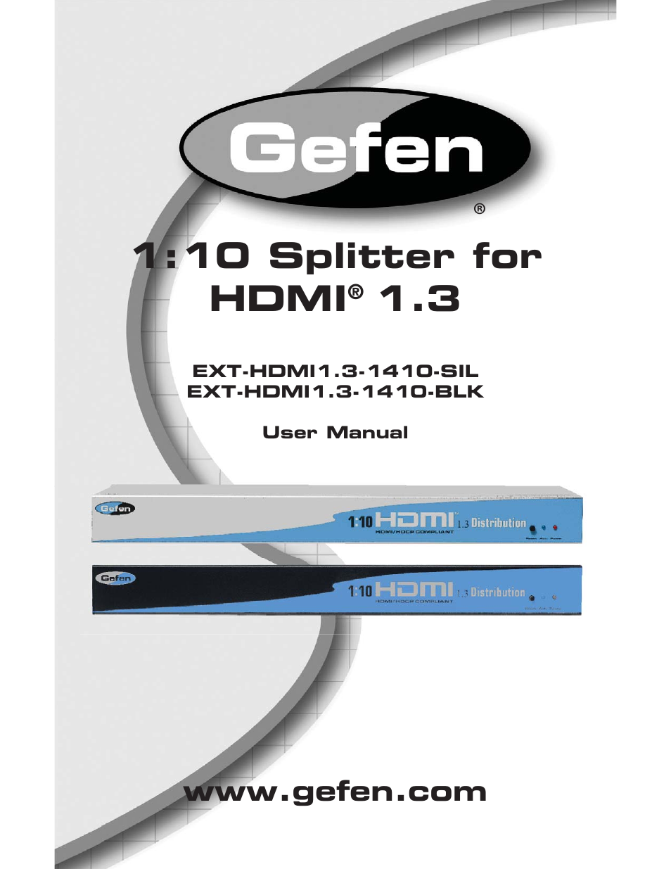 Gefen EXT-HDMI1.3-1410-BLK User Manual | 15 pages