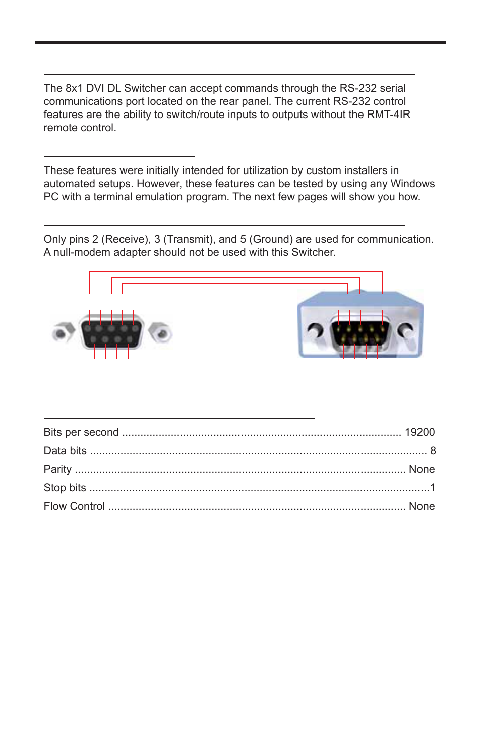 Rs-232 serial control interface | Gefen EXT-DVI-841DL User Manual | Page 16 / 29